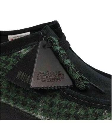 CLARKS ZAPATILLAS WALLABEE GREEN TWEED COMB EN VERDE PARA HOMBRE