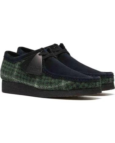 CLARKS ZAPATILLAS WALLABEE GREEN TWEED COMB EN VERDE PARA HOMBRE