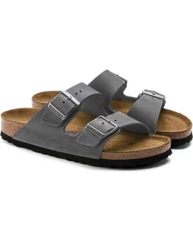 BIRKENSTOCK SANDALIAS ARIZONA SOFT FOOTBED EN GRIS PARA HOMBRE