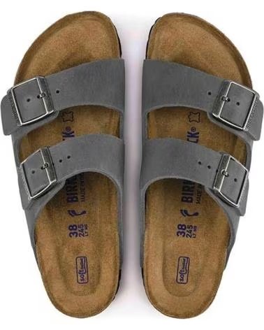 BIRKENSTOCK SANDALIAS ARIZONA SOFT FOOTBED EN GRIS PARA HOMBRE