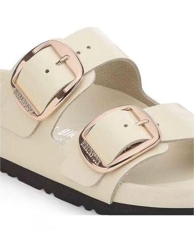 BIRKENSTOCK SANDALIAS ARIZONA BIG BUCKLE EN PIEL NATURAL ACHAROLADA BEIGE