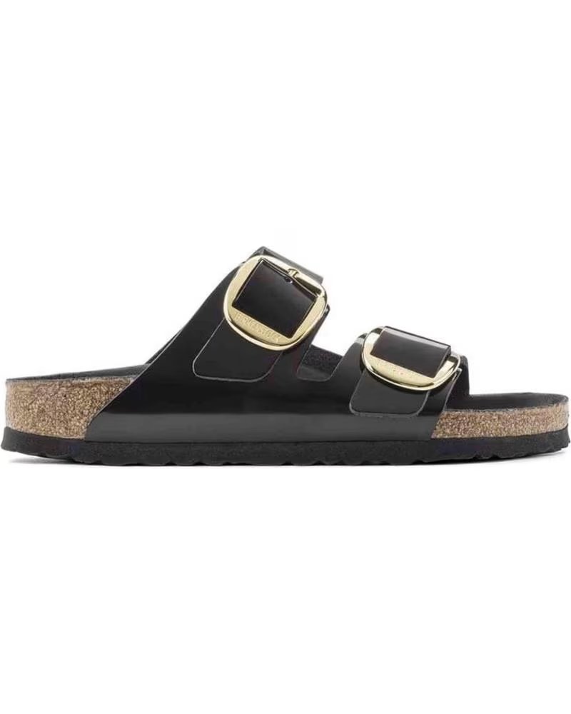 BIRKENSTOCK SANDÁLIAS ARIZONA BIG BUCKLE NATURAL LEATHER PATENT PARA MULHER