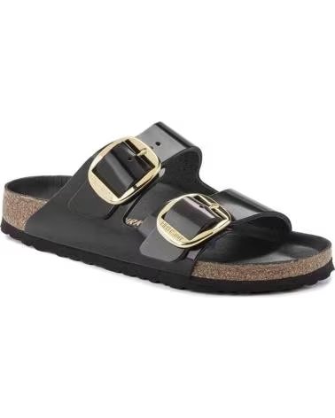 BIRKENSTOCK SANDÁLIAS ARIZONA BIG BUCKLE NATURAL LEATHER PATENT PARA MULHER