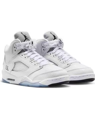 JORDAN ZAPATILLAS AIR 5 RETRO OG GS WHITE METALLIC