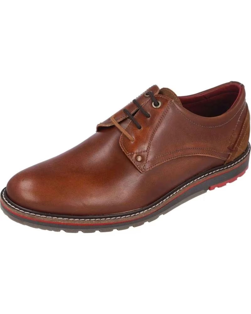 L&R SHOES SAPATOS DE ATILHOS 3312 CASTANHO HOMEM PELE CUERO
