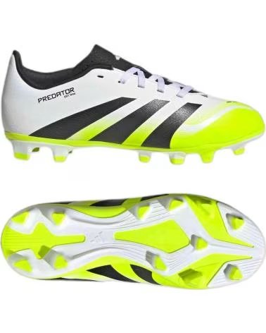 BOTAS DE FÚTBOL ADIDAS PREDATOR FG-MG JUNIOR FTWWHT-CBLACK-LUCLEM