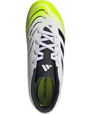 BOTAS DE FÚTBOL ADIDAS PREDATOR FG-MG JUNIOR FTWWHT-CBLACK-LUCLEM