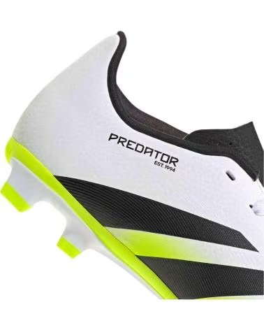 BOTAS DE FÚTBOL ADIDAS PREDATOR FG-MG JUNIOR FTWWHT-CBLACK-LUCLEM