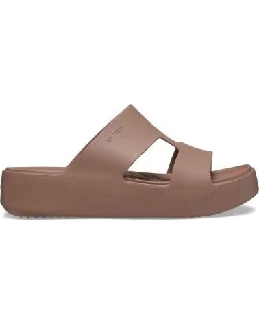 CROCS SANDALIAS GETAWAY PLATFORM TOE LOOP BEIGE PARA MUJER CAFE
