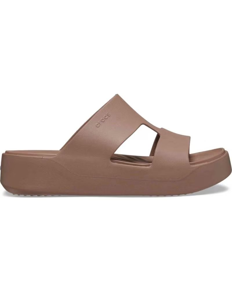 CROCS SANDALIAS GETAWAY PLATFORM TOE LOOP BEIGE PARA MUJER CAFE