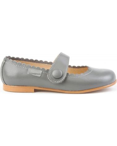 Bailarinas per Bambina ANGELITOS ZAPATO FRANCESITAS PIEL 1512 GRIS