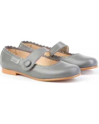 Bailarinas per Bambina ANGELITOS ZAPATO FRANCESITAS PIEL 1512 GRIS