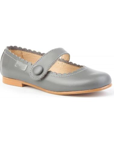 Bailarinas per Bambina ANGELITOS ZAPATO FRANCESITAS PIEL 1512 GRIS