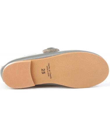 Bailarinas per Bambina ANGELITOS ZAPATO FRANCESITAS PIEL 1512 GRIS
