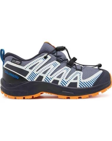 SALOMON ZAPATILLAS DE TREKKING L47857000 UNISEX PARA NIÑOS GRISAILLE-DARK BLUE-TURMERIC