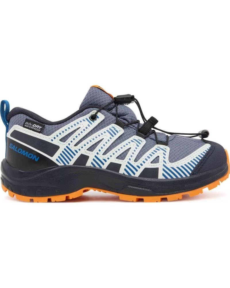 SALOMON ZAPATILLAS DE TREKKING L47857000 UNISEX PARA NIÑOS GRISAILLE-DARK BLUE-TURMERIC