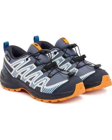 SALOMON ZAPATILLAS DE TREKKING L47857000 UNISEX PARA NIÑOS GRISAILLE-DARK BLUE-TURMERIC