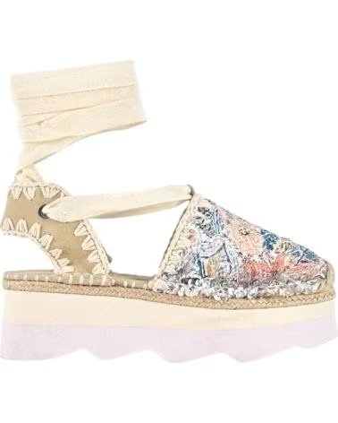 MOU ALPARGATA ESPA SANDAL SEQUINS NUDE EN MULTICOLOR PARA MUJER BEIGE