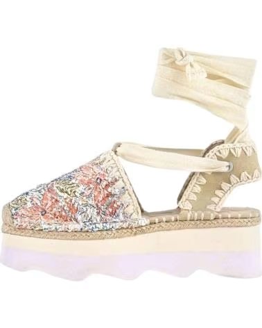 MOU ALPARGATA ESPA SANDAL SEQUINS NUDE EN MULTICOLOR PARA MUJER BEIGE