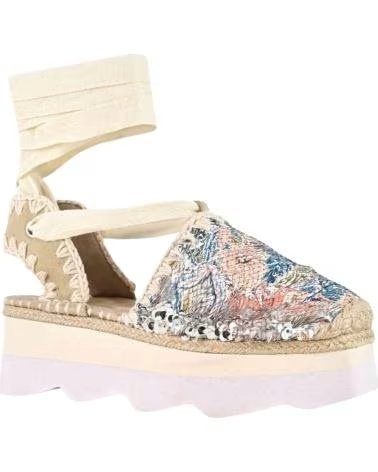 MOU ALPARGATA ESPA SANDAL SEQUINS NUDE EN MULTICOLOR PARA MUJER BEIGE