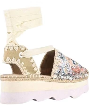 MOU ALPARGATA ESPA SANDAL SEQUINS NUDE EN MULTICOLOR PARA MUJER BEIGE