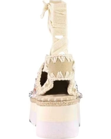 MOU ALPARGATA ESPA SANDAL SEQUINS NUDE EN MULTICOLOR PARA MUJER BEIGE