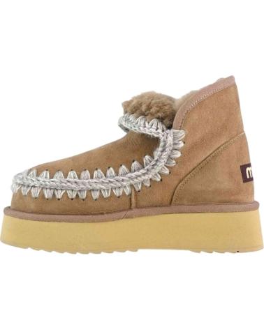 MOU BOTINES MINI ESKIMO PLATFORM BOOT DARK STONE EN MARRON PARA MUJER BROWN