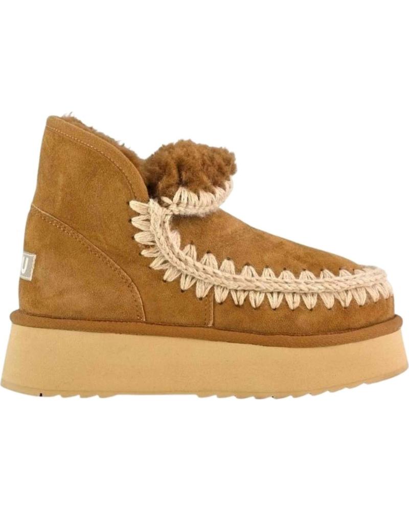 MOU BOTINES MINI ESKIMO PLATFORM BOOT COGNAC EN MARRON PARA MUJER BROWN