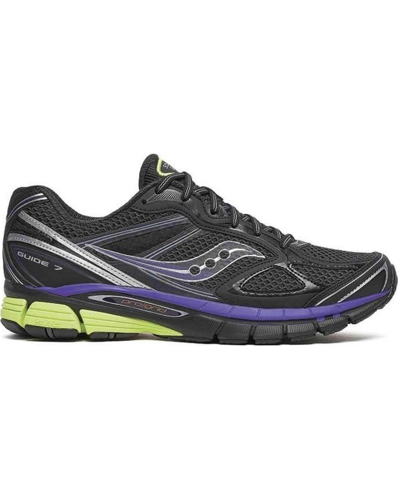 SAUCONY ZAPATILLAS PROGRID GUIDE 7 BLACK EN NEGRO PARA HOMBRE