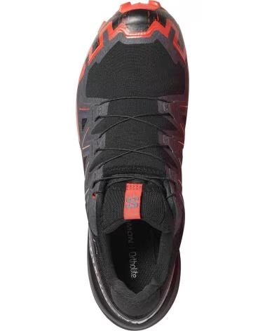 ZAPATILLAS DE TREKKING SALOMON SPEEDCROSS 6 GTX BLACK-FIERY RED-ALMOND MILK