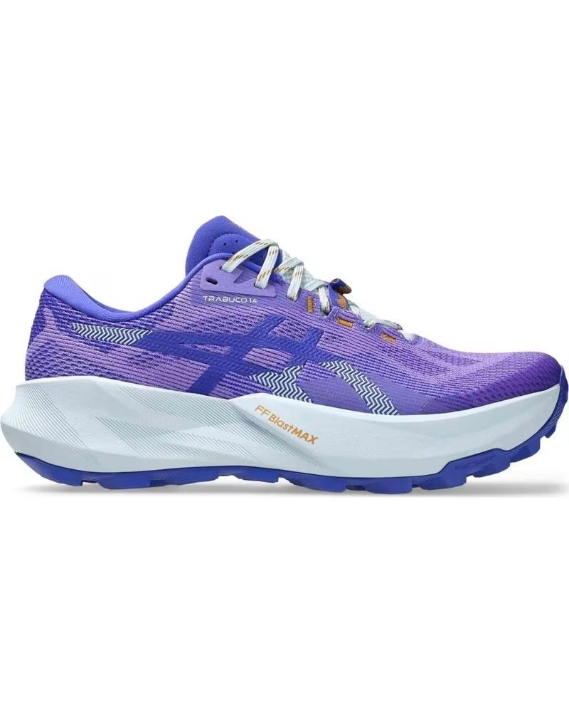 ASICS ZAPATILLAS DE RUNNING ZAPATILLAS TRABUCO 14 AZUL VIOLETA BLANCO EN MORADO PARA UNISEX MUJER