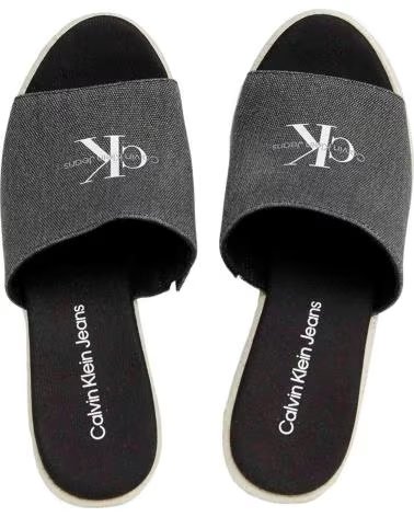 CALVIN KLEIN YW0YW01356 SANDALIAS DE CUÑA EN NEGRO PARA MUJER BEH-NEGRO