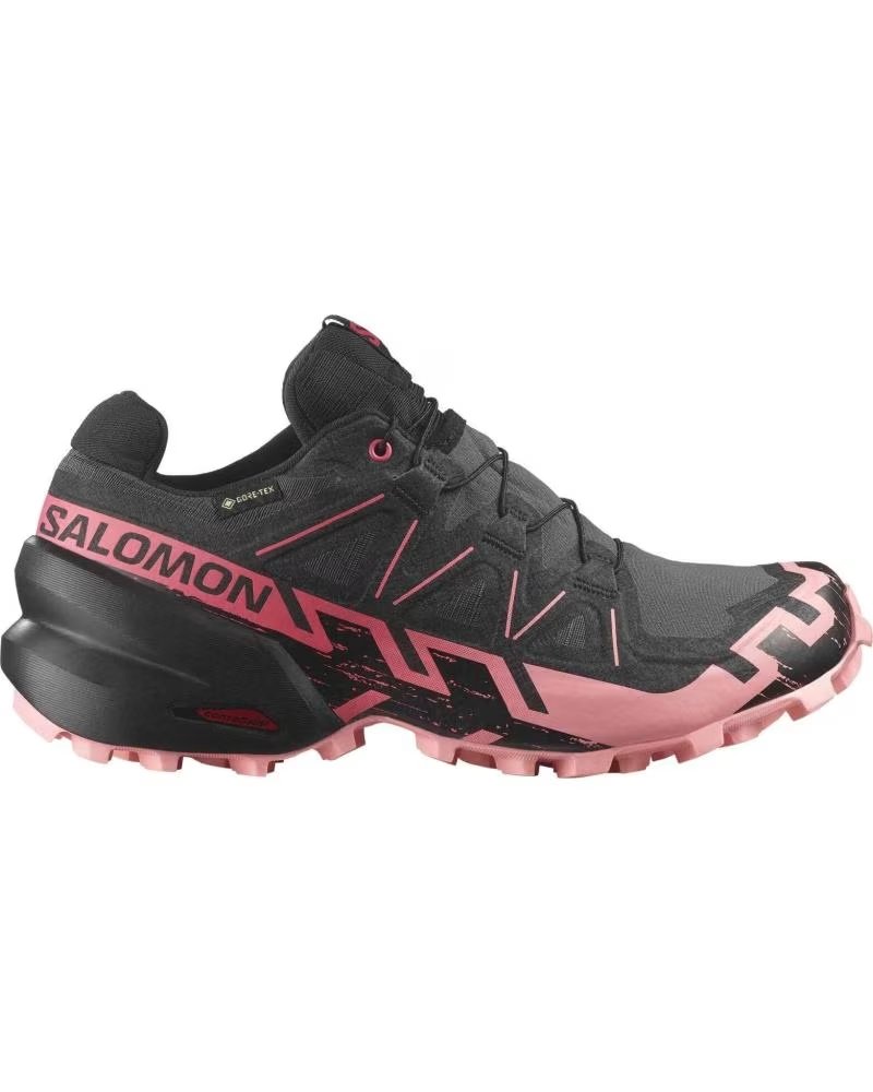 SALOMON ZAPATILLAS DE TREKKING SPEEDCROSS 6 GORE-TEX PARA MUJER NEGRO NINE IRON-BLACK-FLAMINGO PINK
