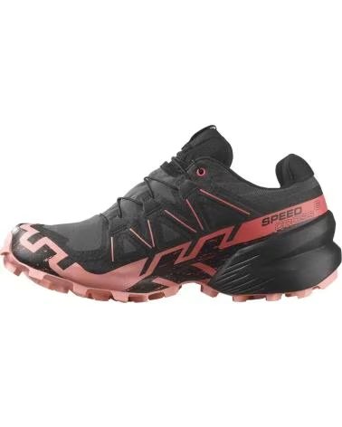 SALOMON ZAPATILLAS DE TREKKING SPEEDCROSS 6 GORE-TEX PARA MUJER NEGRO NINE IRON-BLACK-FLAMINGO PINK
