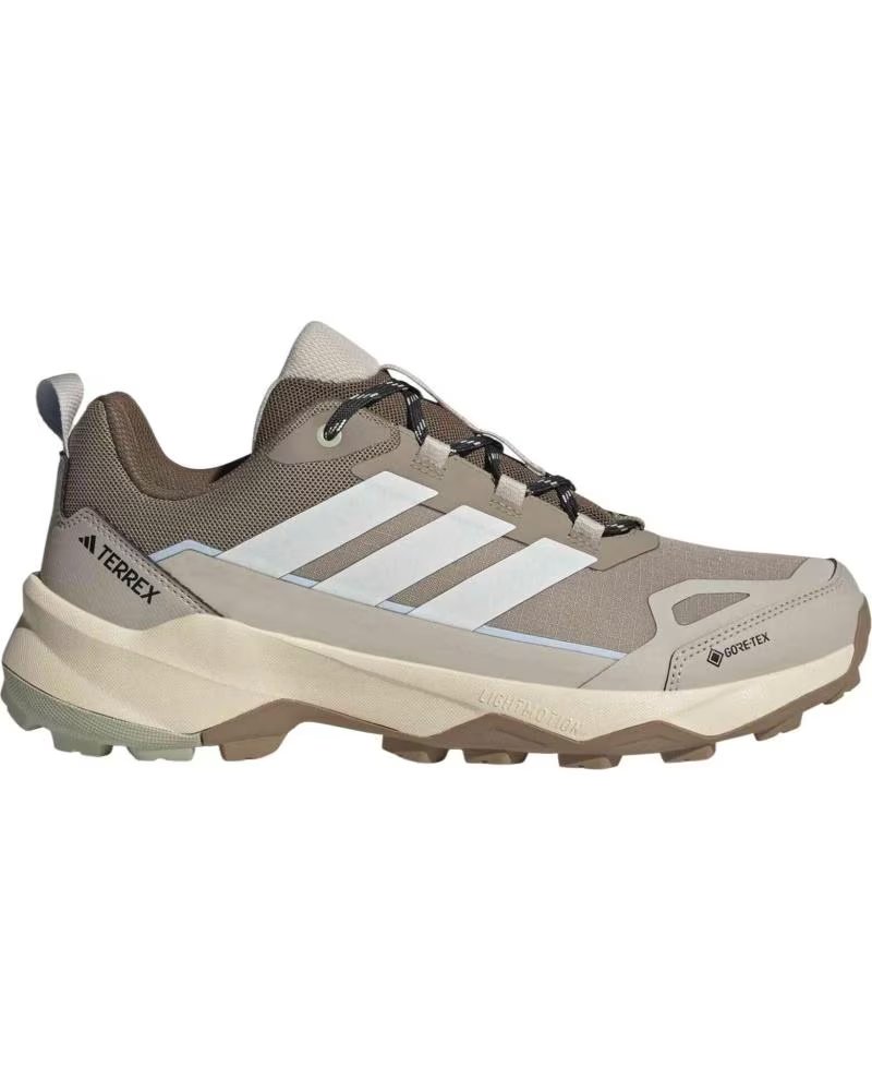 ADIDAS ZAPATOS DE MONTANA ZAPATILLAS TERREX SKYCHASER AX5 GORE-TEX MARRON BEIGE EN GRIS PARA HOMBRE BLANCO