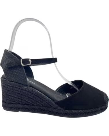 TIMBOS SANDALIA CUNA ESPARTO MUJER 133210 NEGRO