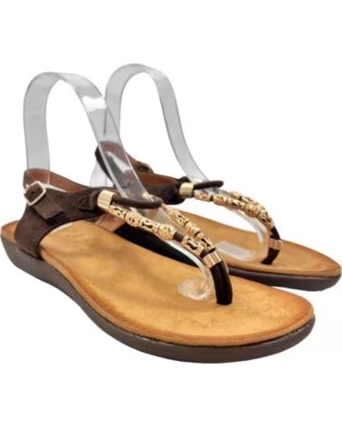 TIMBOS SANDALIA ESCLAVA PLANA MUJER MARRON 133209 MARRóN