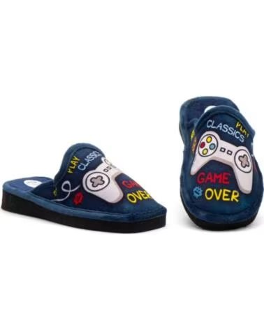 JAM ZAPATILLAS DE CASA CERRADAS PARA NINO CON DISENO DE VIDEOJUEGO HECHO EN ESPANA TALLAS 26 A 32 MODELO 839 AZUL