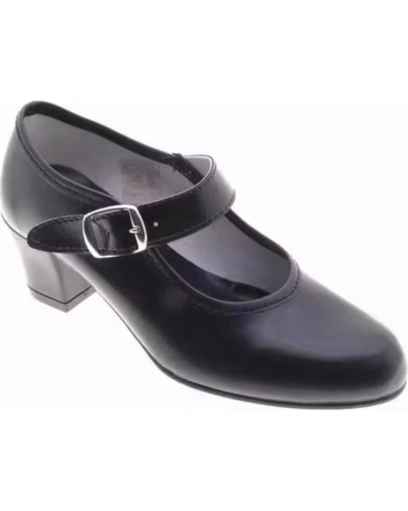 PASOS DE BAILE ZAPATOS FLAMENCO VARIOS COLORES BAILE HECHO EN ESPANA MODELO 15 TALLAS 19 A 41 NEGRO