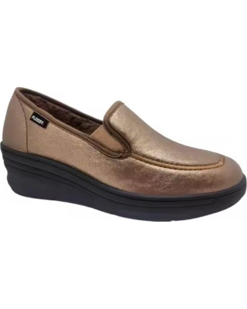 FLOSSY ZAPATOS MOCASIN DE CUNA PARA MUJER MODELO 8501 TALLAS 36 A 41 HECHO EN ESPANA NARANJA