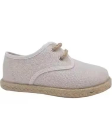 CONDIZ ESPARTENA DE LONA CON CORDONES PARA NINO EN VARIOS COLORES TALLAS 20 A 35 MODELO 267 BLANCO