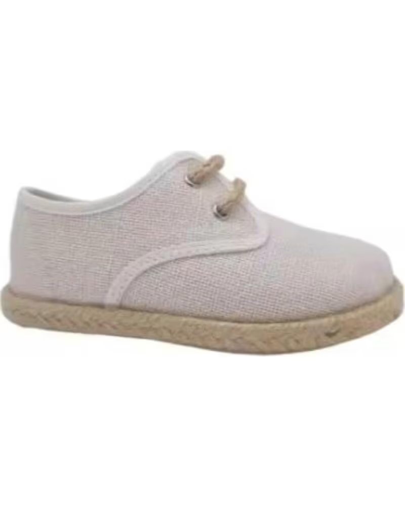 CONDIZ ESPARTENA DE LONA CON CORDONES PARA NINO EN VARIOS COLORES TALLAS 20 A 35 MODELO 267 BLANCO