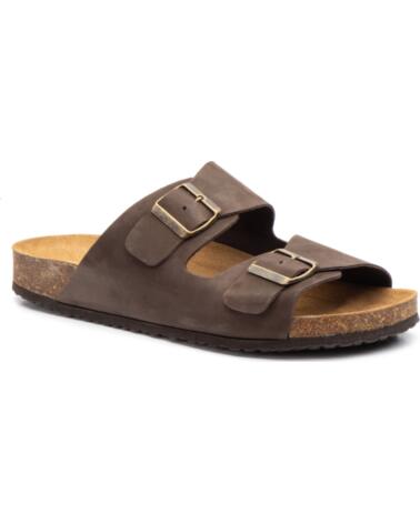 MORXIVA SANDALIA DE HOMBRE TIPO BIO DE PIEL CON HEBILLAS MODELO 8020 39 A 47 MARRóN