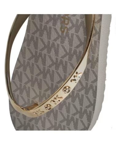 MICHAEL KORS CHANCLAS MUJER VERANO CON LOGOTIPO 49S4MKFA1B BEIGE-DORADO