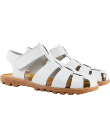 ANGELITOS SANDALIA DE PIEL PARA NINO TALLAS 25 A 34 HECHO EN ESPANA MODELO 559 BLANCO