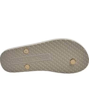 MICHAEL KORS CHANCLAS MUJER VERANO CON LOGOTIPO 49S4MKFA1B BEIGE-DORADO