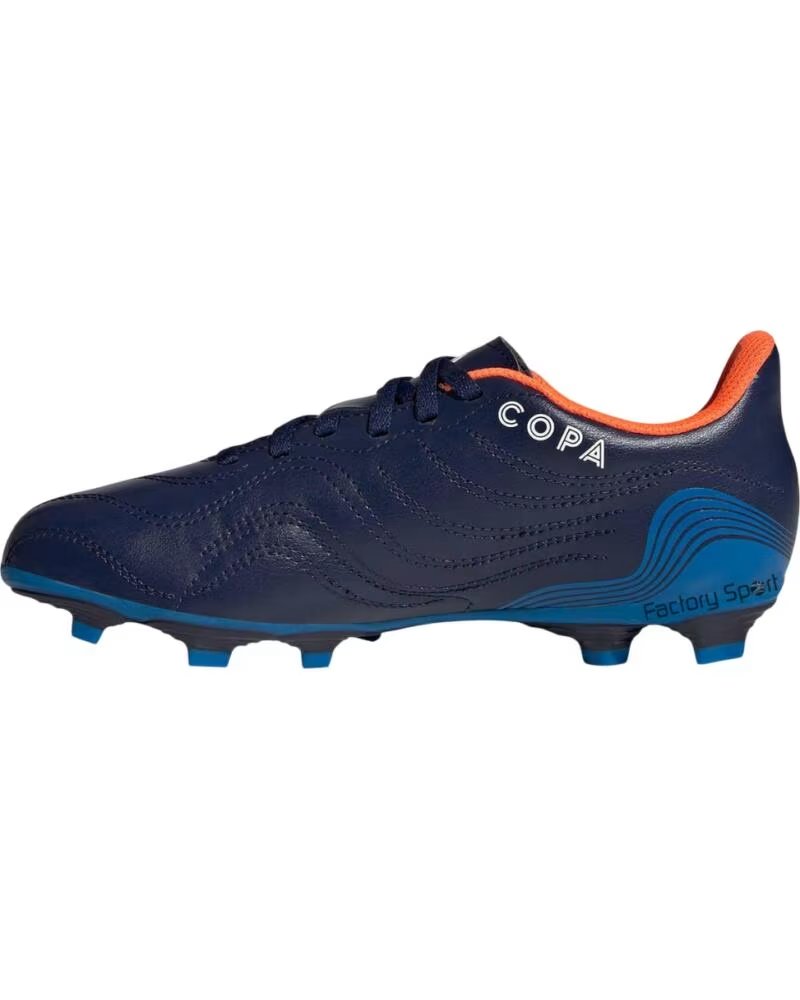 ADIDAS BOTAS DE FÚTBOL COPA SENSE4 FXG PARA NIÑOS AZUL-NARANJA