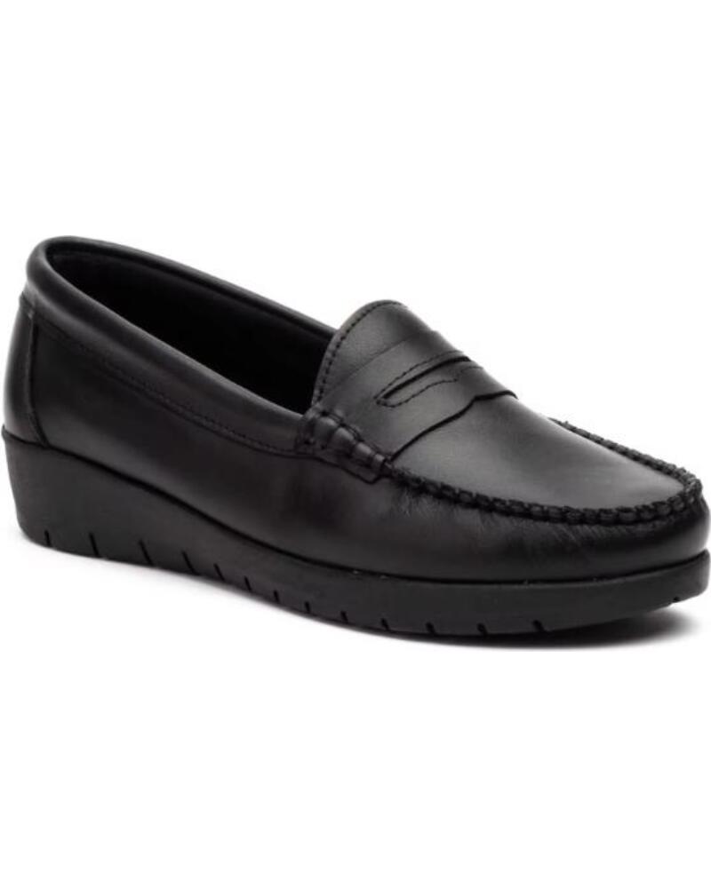 JAM MOCASIN DE PIEL PARA MUJER HECHO EN ESPANA TALLAS 36 A 41 MODELO 3138 NEGRO