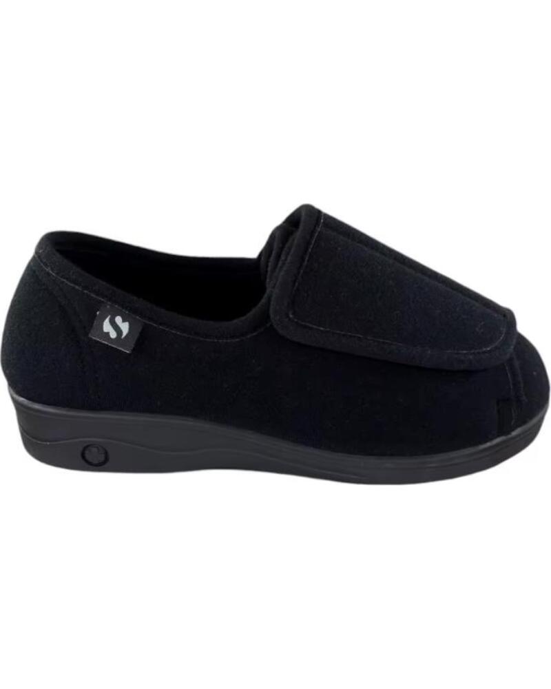 SEVILLAS ZAPATILLAS TERAPEUTICAS DE CASA PARA MUJER HECHO EN ESPANA TALLAS 35 A 42 MODELO PATRICIA NEGRO
