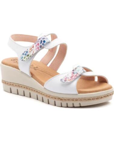 ALTO ESTILO SANDALIAS DE CUNA PARA MUJER CON VELCRO HECHO EN ESPANA MODELO E459 TALLAS 36 A 41 BLANCO